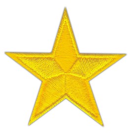Star Yellow Small Iron-On Patch Iron-On Patch Iron-On Patch Appliqué Patch Size 4.5 x 4.5 cm
