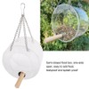 Acrylic Bird Feeder Box AntiScatter Hanging Feeding Box Outdoors Transparent
