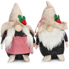 com-four® 2x premium pair of Christmas elves for Christmas decorations, alpine figures as winter decorations, cute corner stools as room decorations or gifts