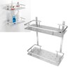 Space Aluminum Bathroom Shelf RustProof Shower Rack Kitchen Storage Basket