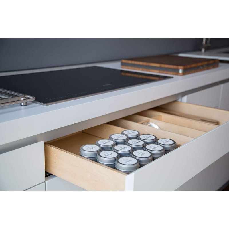 Rimoco large spice jars, stackable, with extra aroma lid incl.