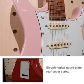 EMSea 50PCS Electric Guitar Pickguard Screws Electric Bass Scratchplate Mounting Screws Guitar Bass Parts Musical Instruments Accessories M3x12mm Silver