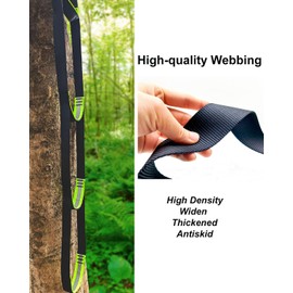 MLNSUNNY Double-Thickened and Widened 3-Step Climbing Aider for Hunting Tree Steps,Fall-preventing Adjustable Hook and Loop Design for a Wide Range of Climbing Stick,Easy-to-use Lightweight Rope Aid