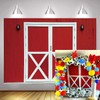 Red Barn Door Backdrop Western Rustic Farm Wooden Door Wall