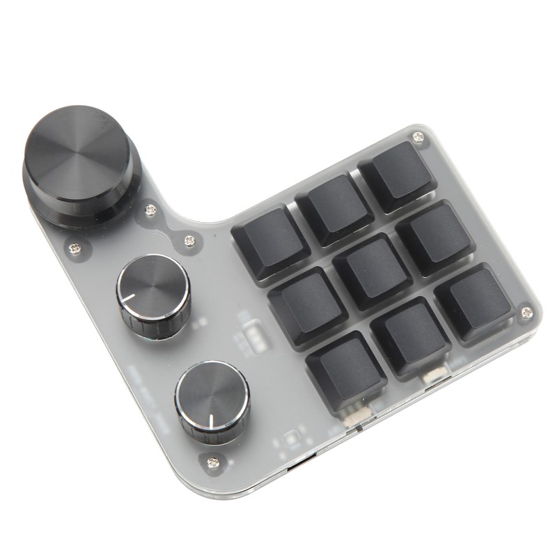 Mini Keypad 9 Keys 3 Knob RGB Multifunctional DIY Shortcut