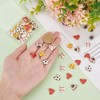PH PandaHall 50pcs 5 Styles Sports Charms, Enamel Heart Ball