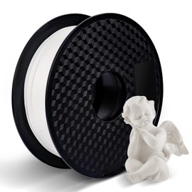 Kingroon PLA 3D Printer Filament, Dimensional Accuracy +/- 0.02 mm, 1 kg Spool(2.2lbs), 1.75 mm,White