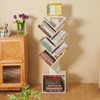 7 Tier Tree Book shelf, Small Bookcase with Reading Planner