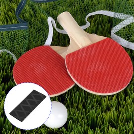 M METERXITY Table Tennis Racket Grip Tape - Paddle Grip, Soft Rubber, Apply to Ping Pong Gripping Handle (100 x 48mm, Black)