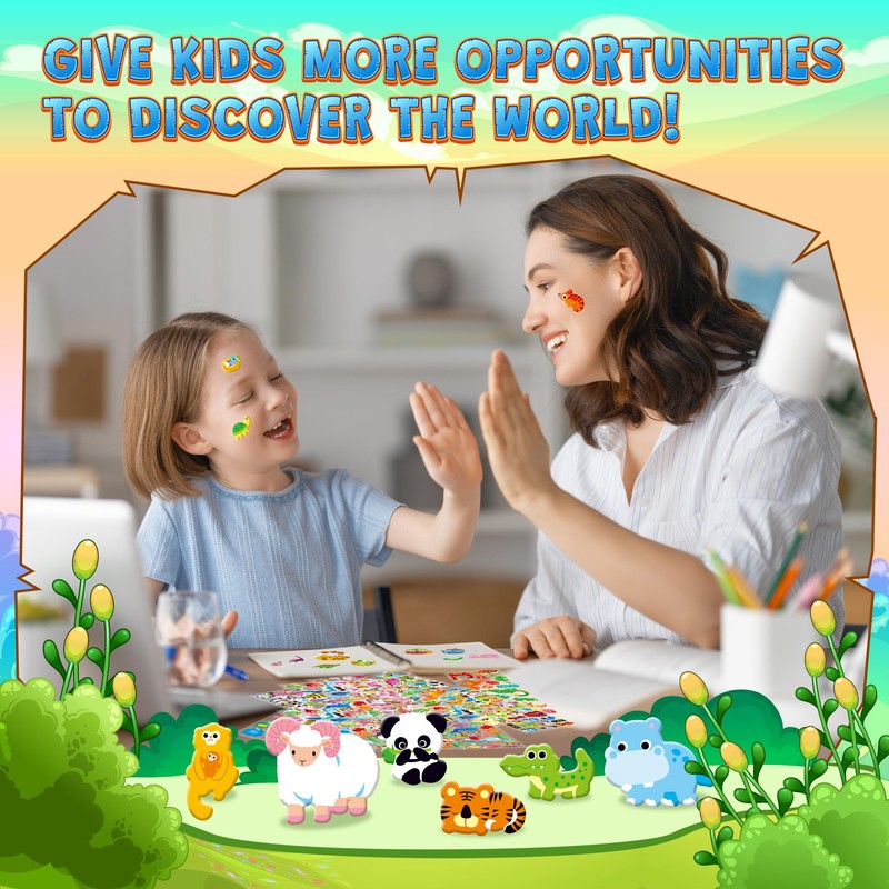 3200+ Stickers for Kids, 3D Puffy Sticker, 64 Different Sheets,