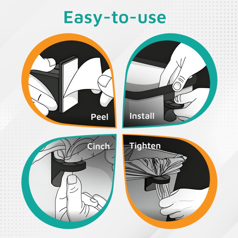 PlasticMill Trash Bags Cinch, Putty, 6 Pack, To Hold Garbage