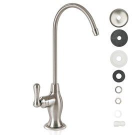 Brushed Nickel Reverse Osmosis Faucet, NSF Certified, Non‑Air Gap for Under Sink Water Filtration System, RO System Drinking Water Faucet, FLR-575BN