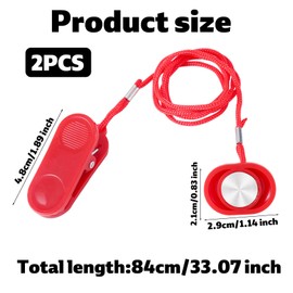 Gosknor Pack of 2 Treadmill Safety Key Magnet, 2.9 x 2.1 cm, Universal Magnetic Safety Switch, Replacement Treadmill Emergency Stop Magnet for Most Running Machines (Oval)