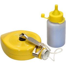 KOTARBAU® Chalk Line Set 30 m with Blue Chalk Stainless Steel Hook Masonry Line in Aluminium Housing Line Spirit Level