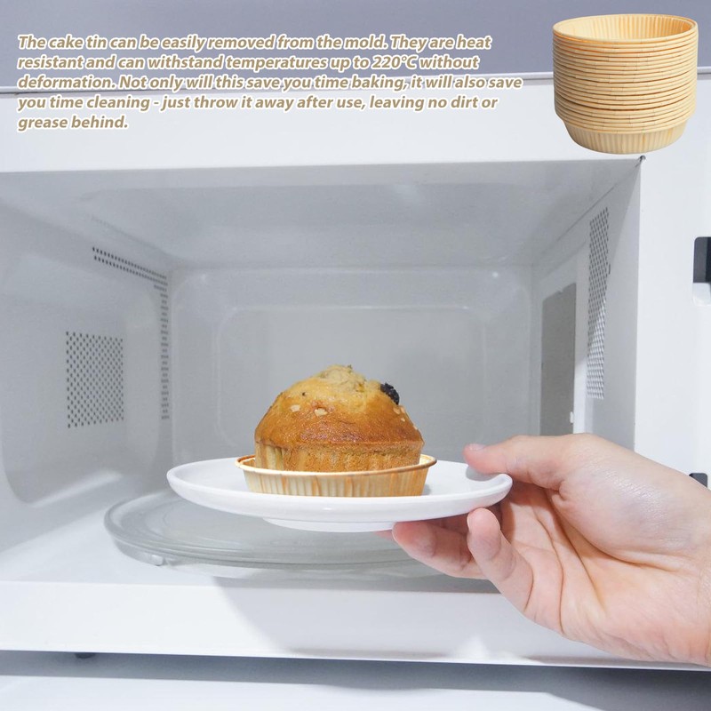 WIYETY 100 stampi per torte in carta per cuocere, mini