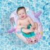 SENLINLIN Baby Swimming Ring with Sun Canopy, Inflatable Mermaid Swimming