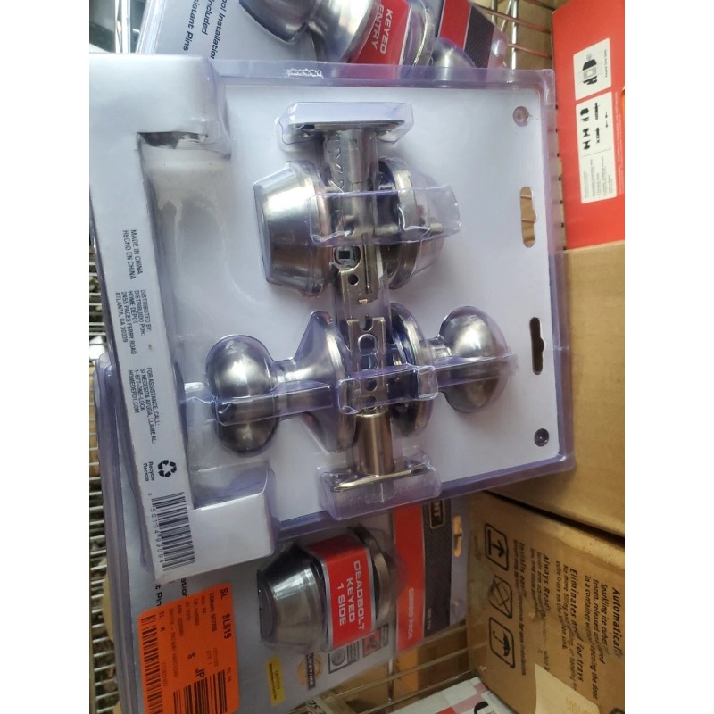 DEFIANT 300 774 Hartford Satin Nickel Knob & Deadbolt Combo