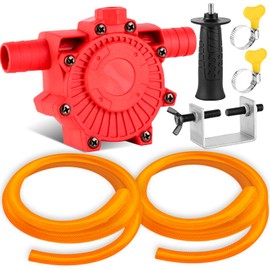 Portable Self Priming Water Drill Pump Attachment,Self Priming Pump Attachment for Drills with Suction and Discharge Hose for Water Oil Fluid Transfer
