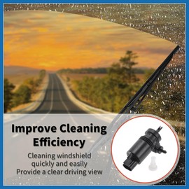 A ABSOPRO Windshield Washer Pump with Grommet Windshield Washer Fluid Pump Fit for Dodge Durango for Jeep Compass Windshield Wiper Pump No.5179153AC - Pack of 1 Item Replacement