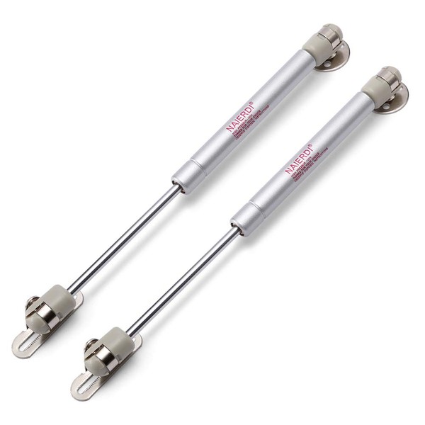 NAIERDI [2 Pack] Gas Spring, 150N/33lb, Gas Strut, Gas Shocks, Soft Close Hinges, Toy Box Hinges, Lift Supports, Lid Support, Kitchen Cabinet Hinges