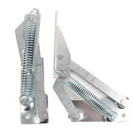 YIDELAI - Spring Hinge (1 Pair) 90 Degree Folding Lifting Bracket, Sofa Bed Hinge, Suitable for Cabinet Doors, Furniture Storage Boxes (silver1)