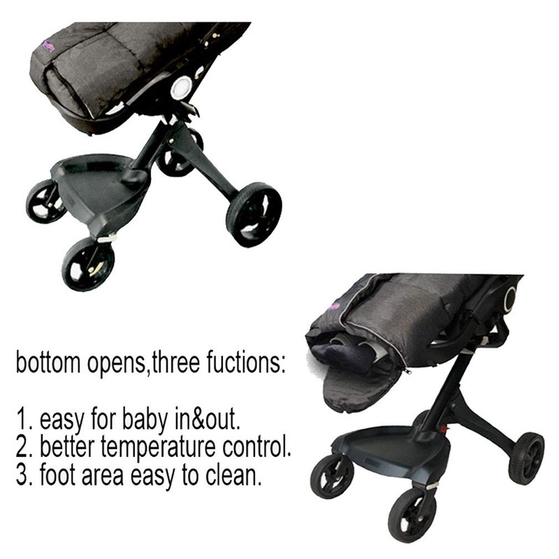 German Designed Winter Tour Waterproof Stroller Footmuff,Width Adjustable Design Fits