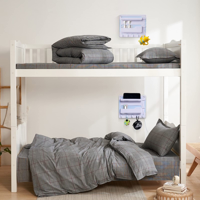 JUMEIHUI Bedside Shelf Wall Mount, Adhesive Bedside Shelf Accessories Organizer