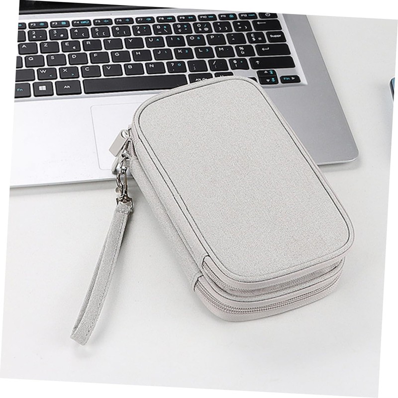 KOMBIUDA Multi Functional Electronic Organizer Bag Double Layer Cable Storage