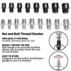 Nut and Bolt Thread Checker 28 Male/Female Thread Gauges (15
