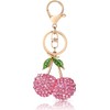Cherry Keychain/Bling Rhinestone Fruit Keyring/Cute Cherry Keychain for Handbag Purse