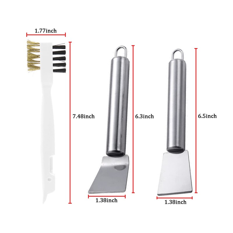3 Pcs Kitchen Cleaning Scrub Brush and Scraper Tool Set,BetterJonny