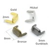 (Nickel) - Bluemoona 100 Pcs - Brass Staple 8mm Leather