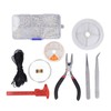 Earring Making Kit with Tweezers Ear Hooks Ear Pins Wax