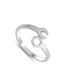 Wrench Cutout Wrap Polished Thumb Ring New .925 Sterling Silver