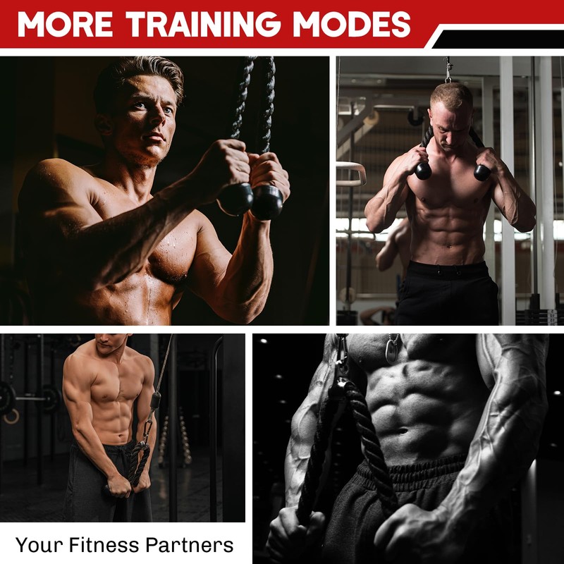 weyleity Tricep Rope Push Pull Down Rope Cord Heavy Duty