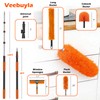 20FT Reach Extendable Ceiling Duster Kit with Squeegee & Cobweb