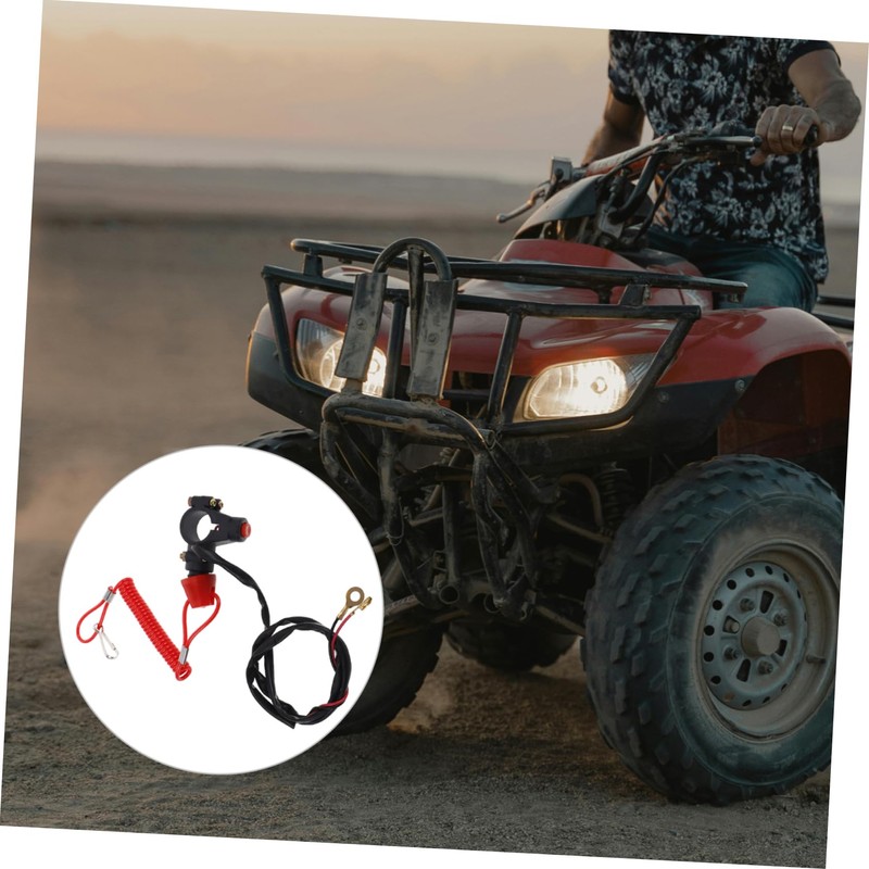 Ciieeo 1 Set Emergency Stop Kill Switch Lanyard for Offroad
