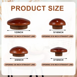 Bucherry 120 Pieces 4 Sizes Wood Plugs Wooden Hole Plugs Hardwood Hole Button for Locking Tube Furniture, 3/16 Inch, 5/16 Inch, 3/8 Inch, 1/2 Inch