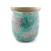Kutani Ware [Tea Cup] Large Green Cherry Blossom Heart, Back