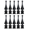1/2" Black Plastic Four-Sided Spire Wing Tip Finial Fence Topper