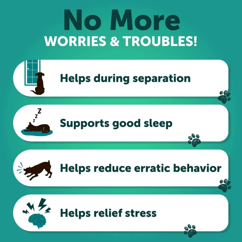Artullano Calming Chews for Dogs Anxiety Relief Treats with Turmeric