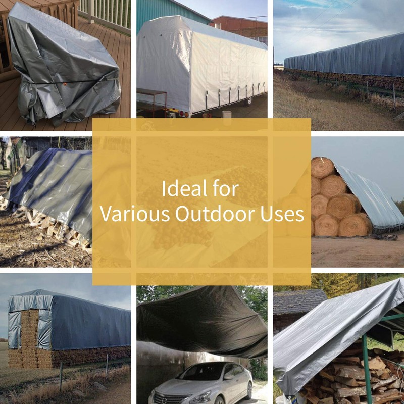GUARD SHIELD Heavy Duty Tarp 12x16 Feet Silver Multi Purpose