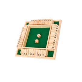 KICHOUSE 1 Set Wooden Drinking Game Props for Parties Ktv and Bars Interactive Digital Flop Game with Non Slip Base and Dice Accessories for All Ages Green