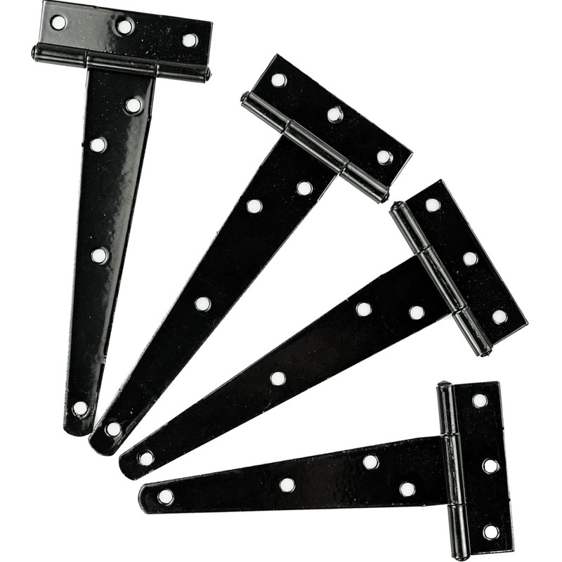 LAMXD 4 Pcs T Hinges, T-Strap Hinges, Metal Heavy Duty