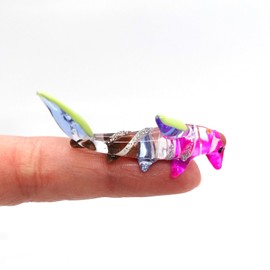 Sansukjai Hammer Shark Micro Tiny Figurines Hand Blown Glass Art Sea Animals Collectible Gift Home Décor (Multicolor)