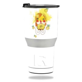MightySkins Skin Compatible with RTIC Tumbler 20 oz. (2017) - March Pineapple | Protective, Durable, and Unique Vinyl Decal wrap Cover | Easy to Apply, Remove, and Change Styles | Made in The USA