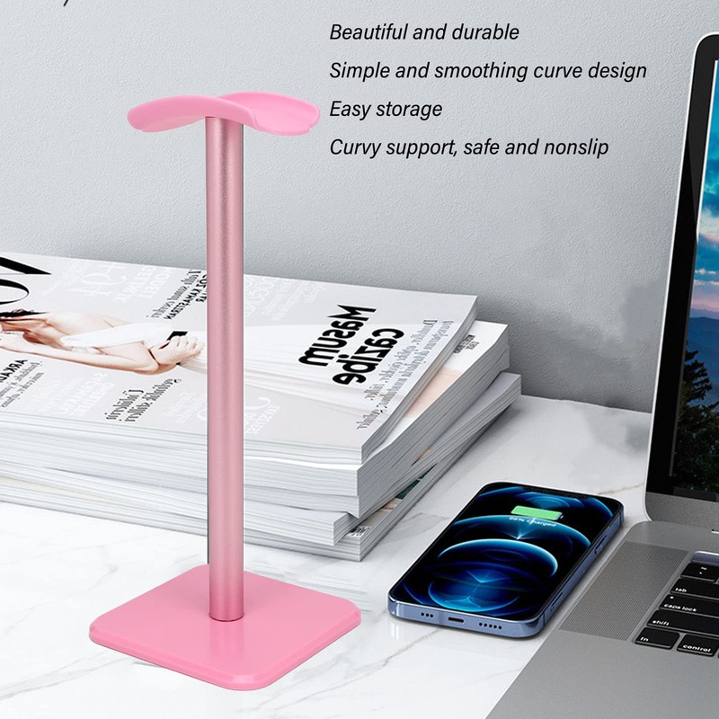 Rendon Soporte para Auriculares, Base Ancha, Material ABS, TPU, Aleación