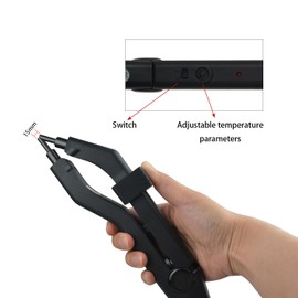 Heat Hair Connector Hair Extension Tool Heating Hair Extension Iron Adjustable Temperature Keratin Bonding Tool US Plug for Hair Extensions (Black)
