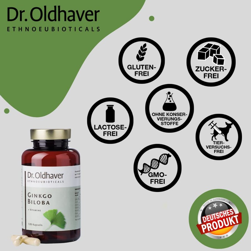 Dr. Oldhaver Gingko Biloba + Vitamins (120 Capsules) - High-Quality