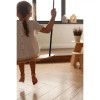 UD_BABAI Wooden Swing with Black Cotton Rope for 3+